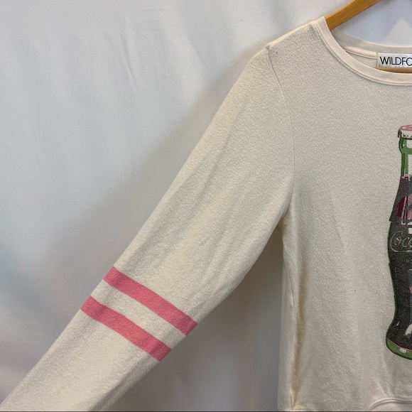 Wildfox Coca Cola Lip Tease Jumper Pullover Sweater in white with coke bottle XS - Picture 6 of 15